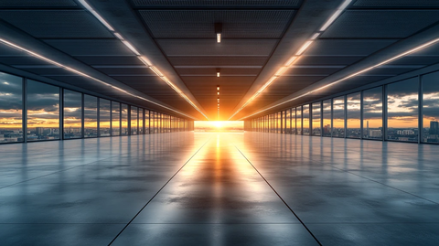 地铁站傍晚风光