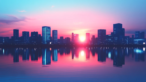 金融城日出风光