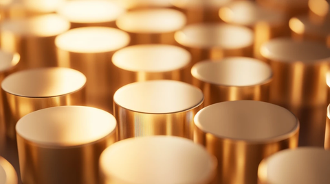 金色圆柱展示台