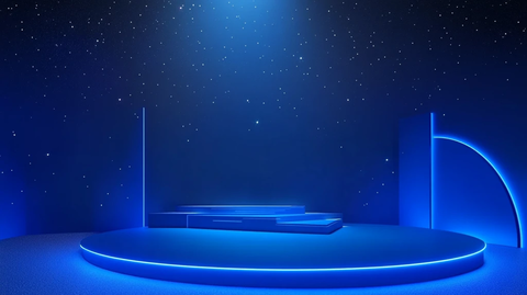 蓝色舞台展示背景