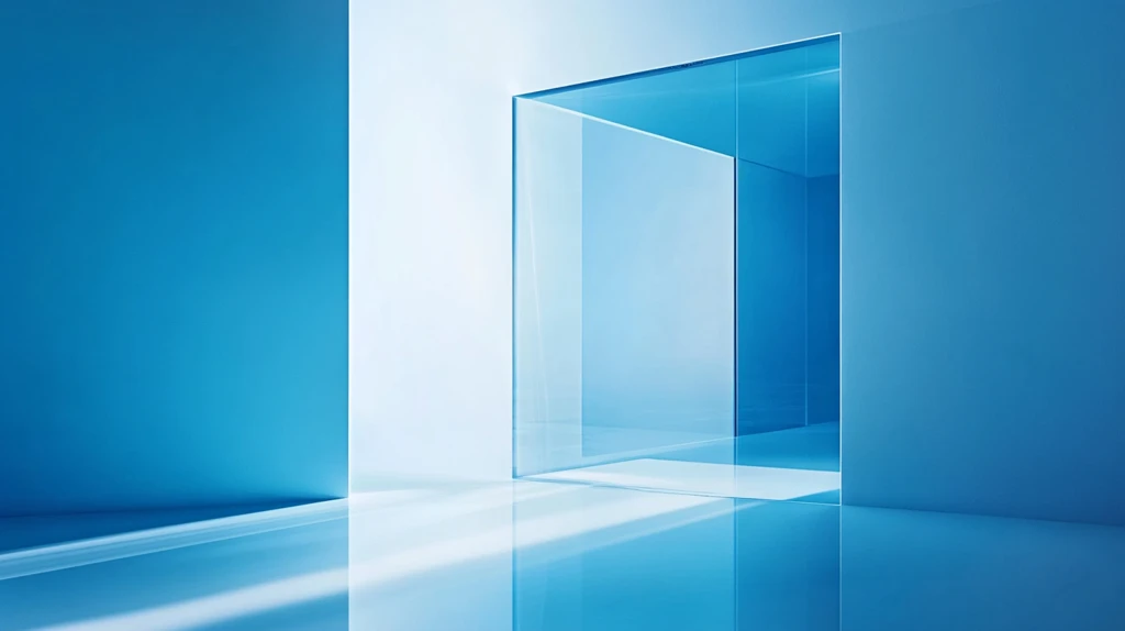 建筑设计蓝色的房间