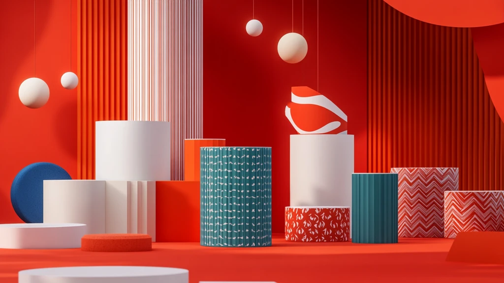 圆柱体静物展台