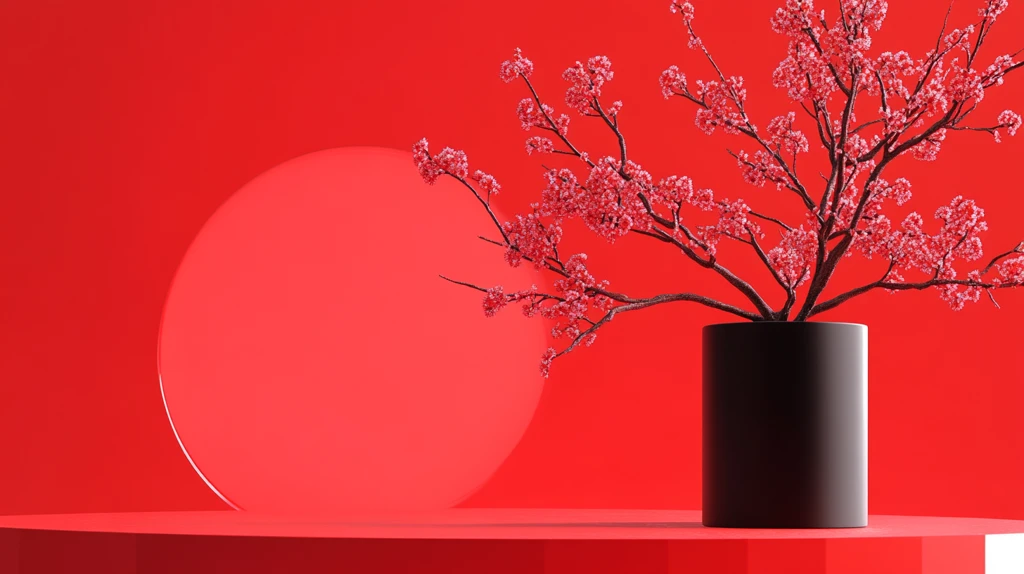 红色新中式花艺