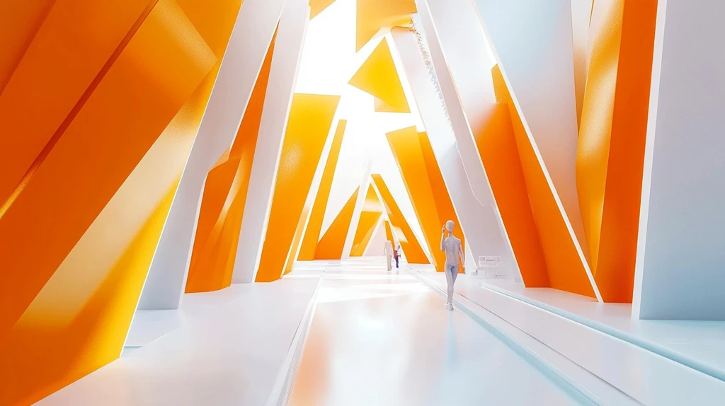 橙色科技主视觉会议