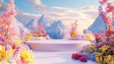 唯美梦幻花田场景