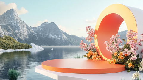 橙色户外迎宾区