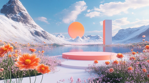 橙色户外迎宾区