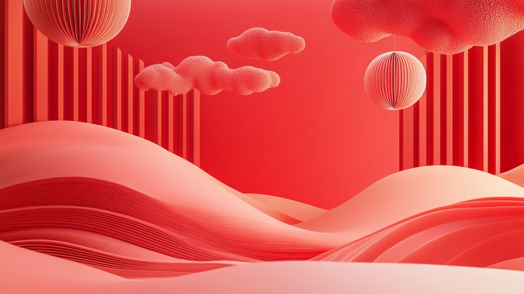 扁平流体风年会背景