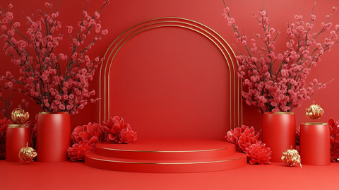 元宵节拍框堆头小景