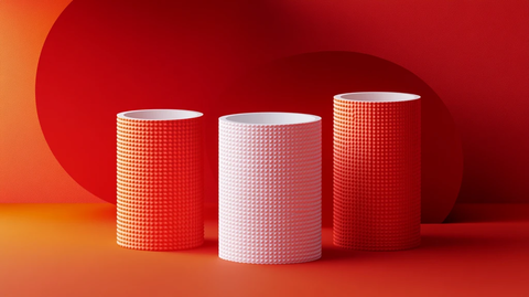 粉色圆柱体展示台