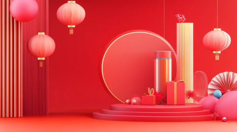 元宵节拍框堆头小景