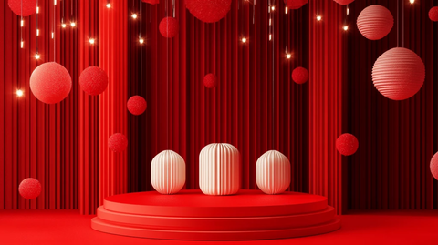 红色球体创意场景