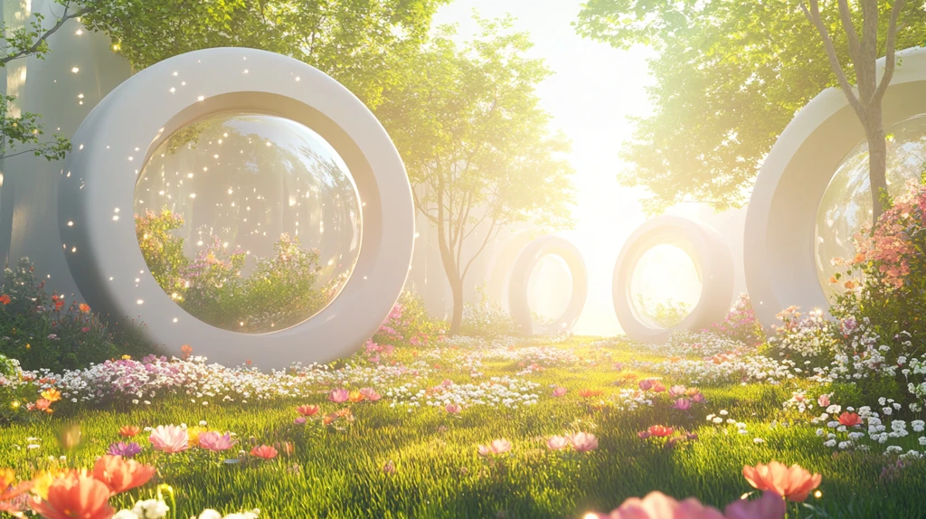 唯美梦幻花田场景