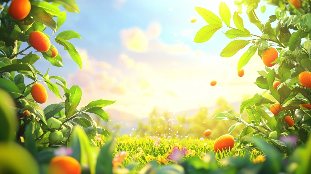 阳光下的金桔