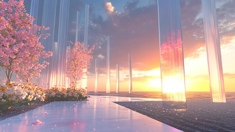 落日舞台效果图