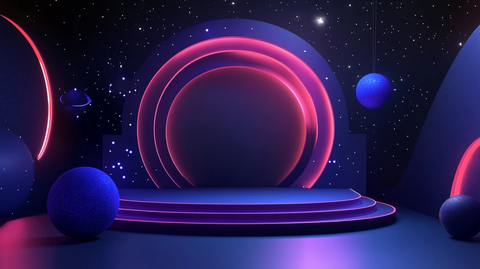 炫彩渐变展台背景