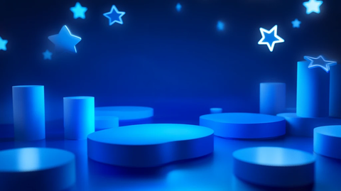 深蓝色立体场景