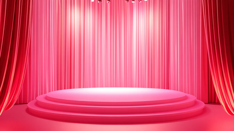 粉色渐变幕布背景