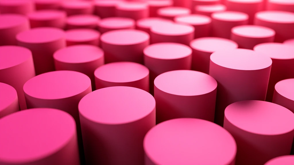 粉色圆柱体展示台