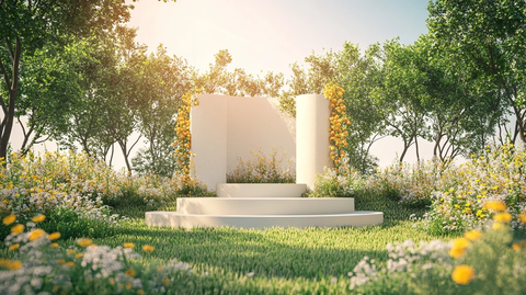 橙色户外迎宾区