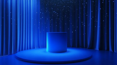 蓝色舞台展示背景