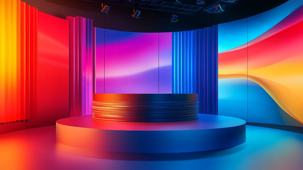 炫彩渐变展台背景