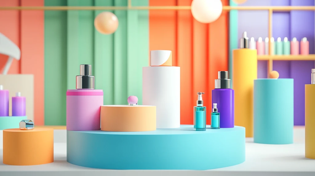 化妆品展示背景