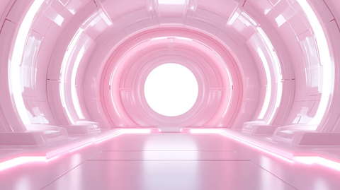 粉红色宇宙飞船内部