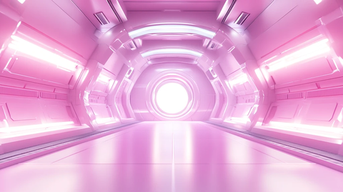 粉红色宇宙飞船内部