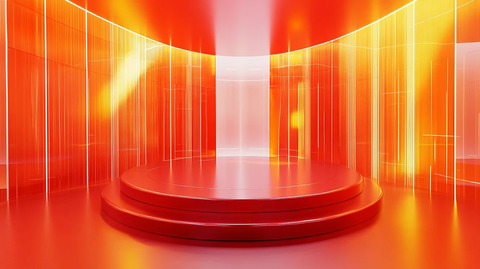 红橙色舞台
