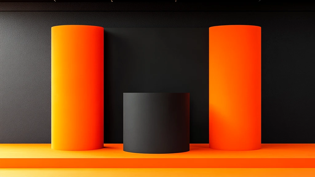 圆柱体静物展台