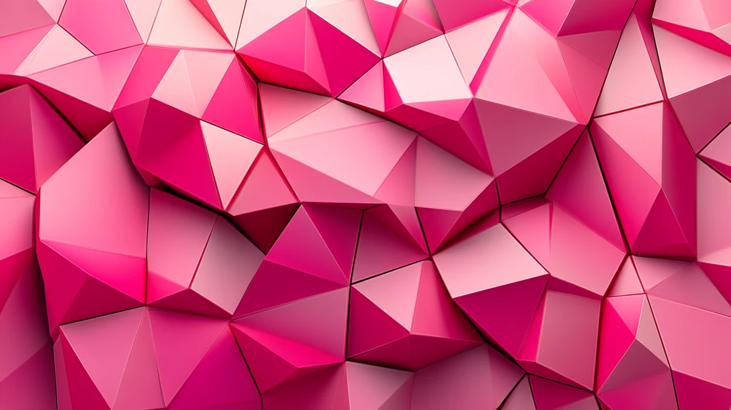 粉色几何抽象立体背景