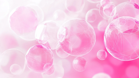 粉色球体简约抽象背景