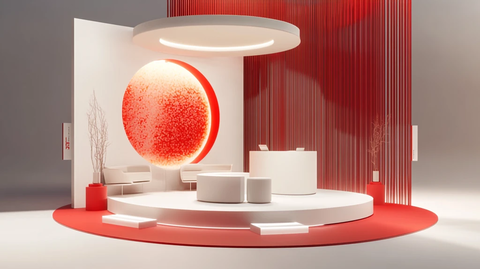 圆形展台你红色展台这