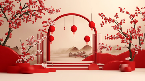 元宵节拍框堆头小景