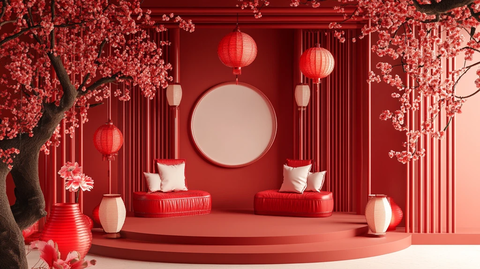 元宵节拍框堆头小景