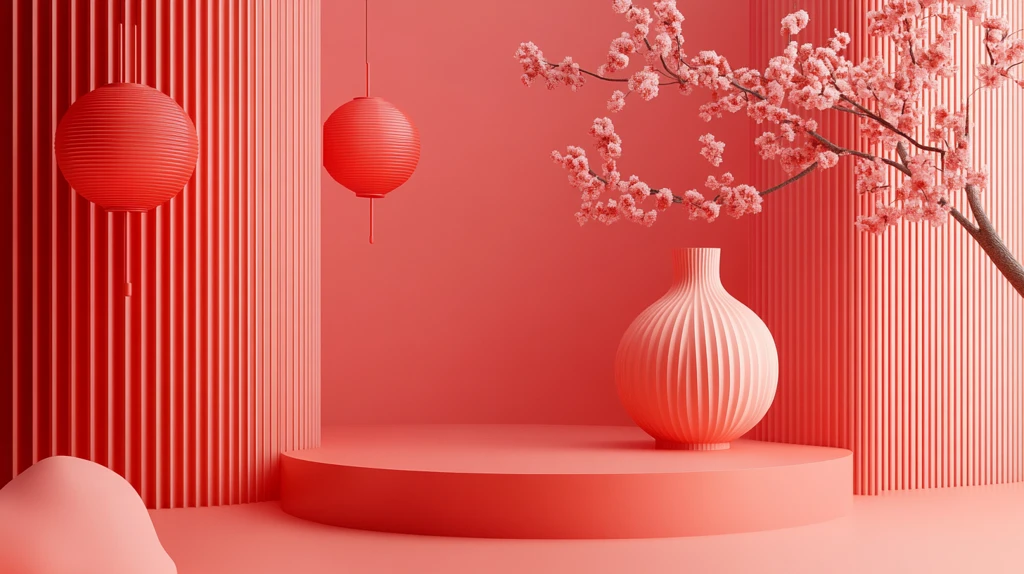 红色球体创意场景