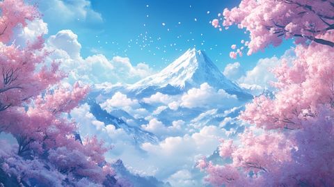 粉色的奇幻风景