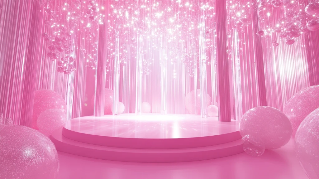 粉色舞台场景