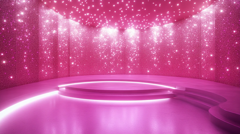粉色舞台场景