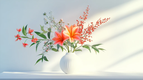 几何形状花卉陈列