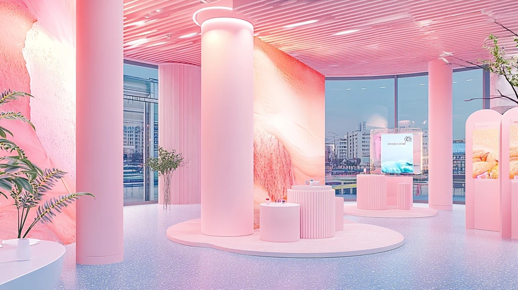 浪浸粉色系美陈