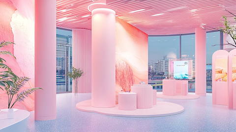 浪浸粉色系美陈