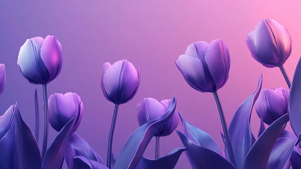 紫色郁金香展位