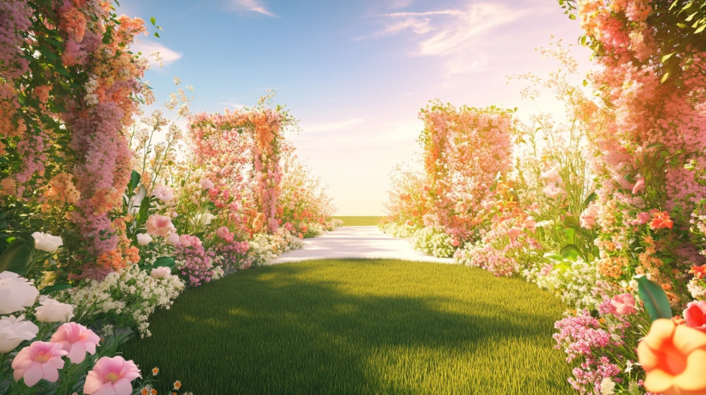 浪漫花海花丛花圃