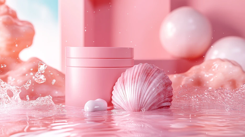 护肤品镭射背景