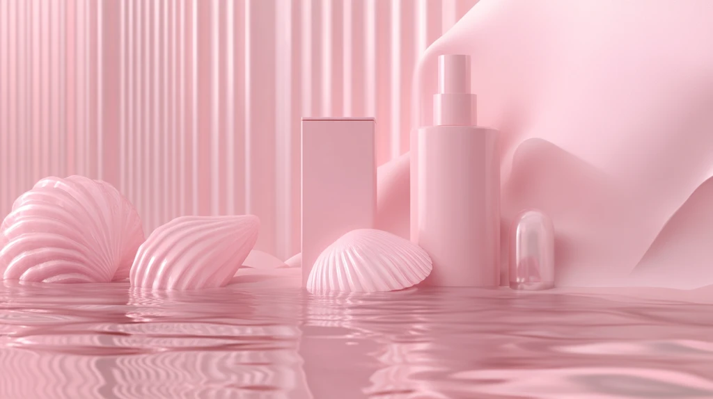 护肤品镭射背景