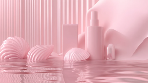 护肤品镭射背景