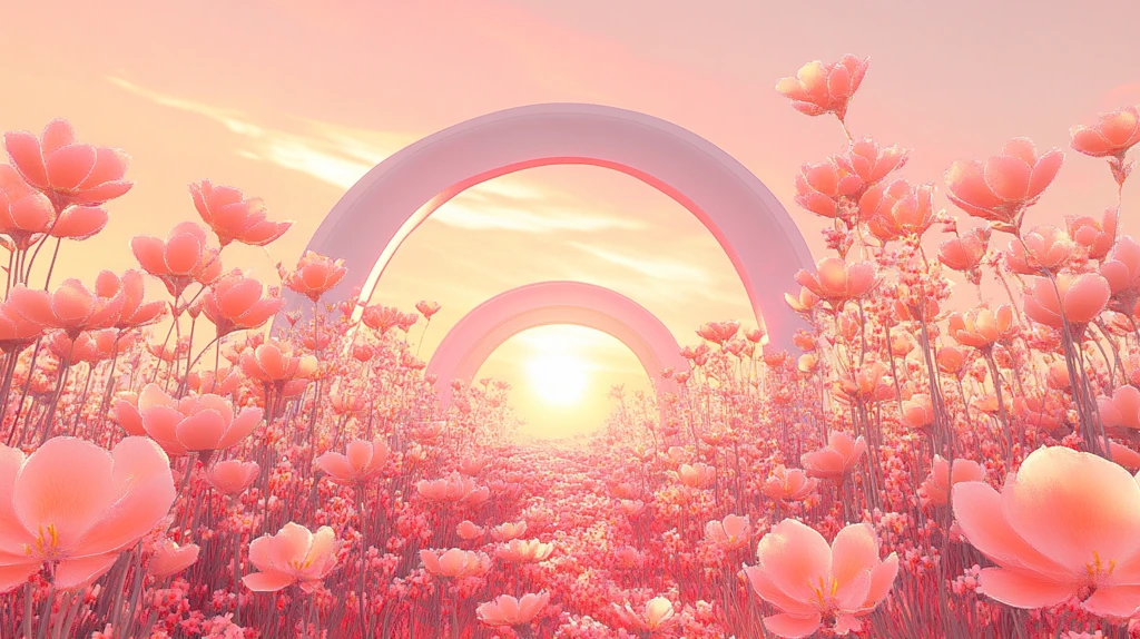 唯美梦幻花田场景