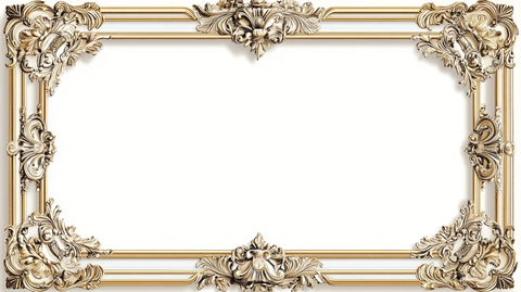 金色浮雕花纹边框